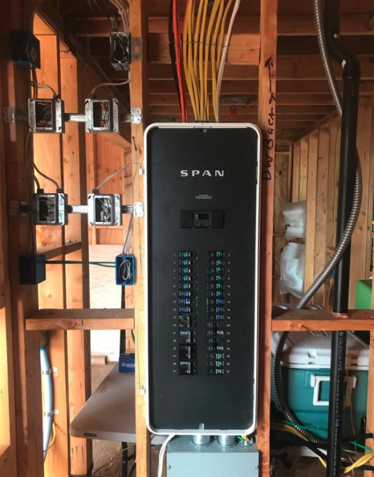 electrical panel in a newly built house